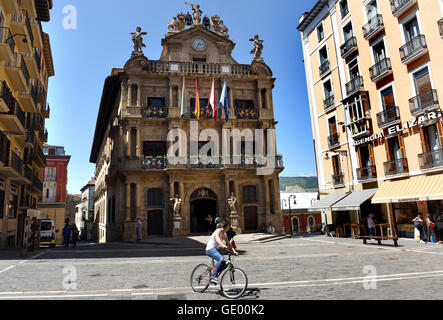 Municipio di Pamplona Plaza concistoriali Navarra, Spagna Foto Stock