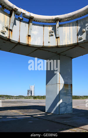 Geografia / viaggi, STATI UNITI D'AMERICA, Florida, Cape Canaveral, Kennedy Space Center, il trampolino di lancio dell' Apollo 1', scena del disastro incendio del 1967, Additional-Rights-Clearance-Info-Not-Available Foto Stock