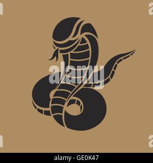 Snake vettore logo Illustrazione Vettoriale