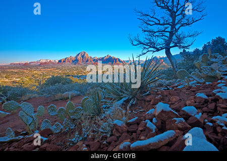 Geografia / viaggi, USA, Arizona, Sedona, Sedona dopo la neve fresca, Arizona, No-Exclusive-uso Foto Stock