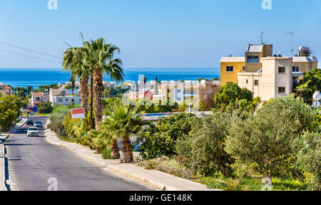 Strada per il mare in Paphos - Cipro Foto Stock