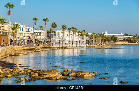 Vista del terrapieno al porto di Paphos - Cipro Foto Stock