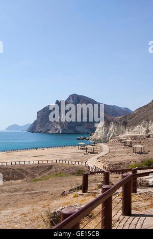 Al Mughsayl - popolari destinazioni turistiche in Dhofar, Oman. Foto Stock