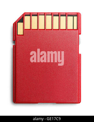 Red Computer Memory Card Retro con copia spazio isolato. Foto Stock