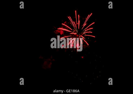 Fuochi d'artificio del 4 luglio. Fotografato in Studio City a Los Angeles in California Foto Stock