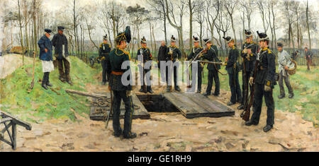 Isaac Israels, funerali militari 1882 olio su tela. Gemeentemuseum Den Haag (L'Aia), l'Aia, Paesi Bassi. Foto Stock