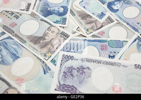 Yen giapponese note. Valuta del Giappone Foto Stock