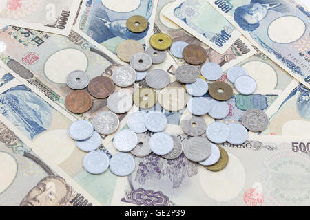 Yen giapponese note. Valuta del Giappone Foto Stock