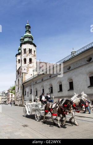 Chiesa di Sant'Andrea nella Città Vecchia di Cracovia in Polonia. Chiesa romanica edificata tra il 1079 e 1098. Foto Stock