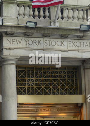 New York Stock Exchange, Wall Street, azioni, obbligazioni Foto Stock