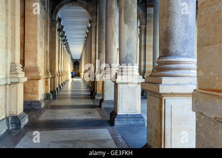 Il colonnato Mill, Karlovy Vary, Repubblica Ceca Foto Stock
