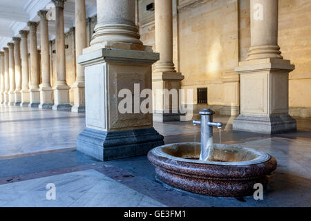 Il Mill Colonnade Karlovy Vary primavera calda Boemia Repubblica Ceca Spa Foto Stock