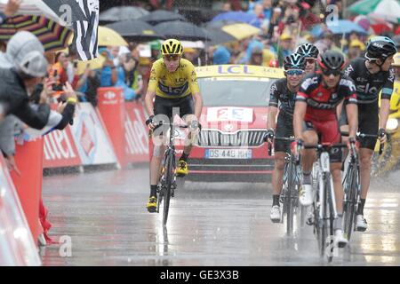 Tour de France. 23 Luglio, 2016. 23.07.2016. Megeve a Morzine, Francia. Christopher Froome (GBR) del TEAM SKY durante la fase 20 del 2016 Tour de France a 146,5 km Stadio tra Megeve e Morzine, il 23 luglio 2016 a Morzine, Francia Credit: Azione Plus immagini di sport/Alamy Live News Foto Stock