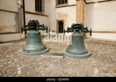 Le campane della chiesa - Bardejov - Slovacchia Foto Stock