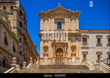 Sicilia Italia Noto la chiesa di San Francesco d'Assisi all'Immacolata Foto Stock