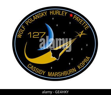 Lancio: 6:03 p.m. EDT - Luglio 15, 2009 sbarco: 10:48 a.m. EDT - Luglio 31, 2009, il Centro Spaziale Kennedy Space Shuttle: adoperano equipaggio: Commander Mark L. Polansky, pilota Douglas G. Hurley, gli specialisti di missione David A. Wolf, Christopher J. Cassidy, Julie Payette, Thomas H. Marshburn, Timothy L. Kopra, e Koichi Wakata lo scopo di STS-127 missione è stato quello di completare il montaggio del Giappone del Kibo laboratory, che chiama per cinque i viaggi futuri e intricato lavoro di robotica con la navetta e la stazione di equipaggi. www.nasa.gov/mission pages/shuttle/shuttlemissions/sts127... ( Http://www.nasa.gov/mission pages Foto Stock