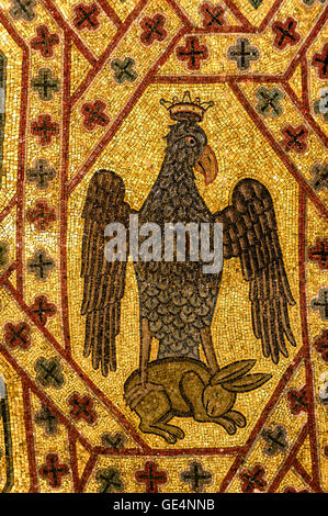 Italia Sicilia Palermo Royal Palace - Palazzo dei Normanni - di re Ruggero la stanza del balcone o della torre Joaria - Frederick's eagle, Foto Stock