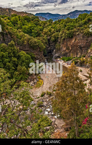 Italia Sicilia Le Gole dell'Alcantara / gole dell'Alcantara Foto Stock