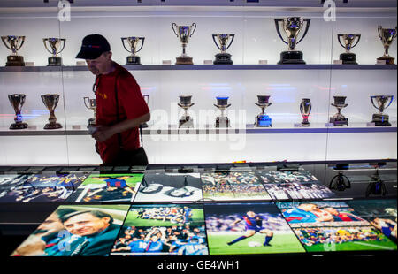 Il Museu FC BARCELONA FC Barcelona Museum, Camp Nou, Barcellona, in Catalogna, Spagna. Foto Stock
