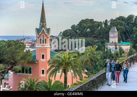 Gaudi House Museum - Casa Museo Gaudi, Parco Guell, Barcellona, in Catalogna, Spagna. Foto Stock