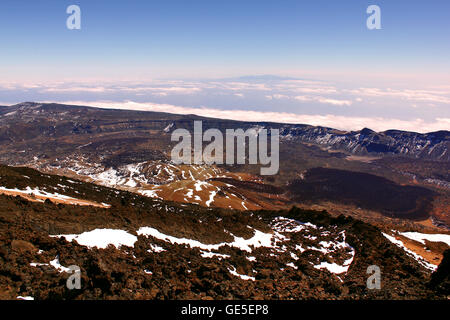 Al di sopra del cielo (vulcano Teide, Tenerife, Isole Canarie) Foto Stock