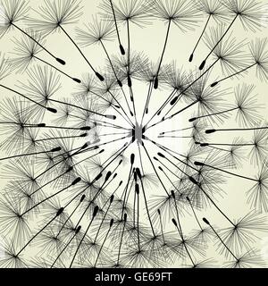 Abstract background di tarassaco illustrazione vettoriale il concetto della molla Illustrazione Vettoriale