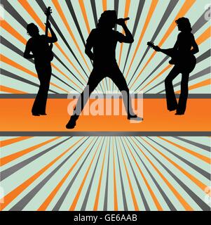 Concerto rock band burst vettore di sfondo per poster Illustrazione Vettoriale