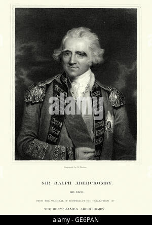 Ritratto di Ralph Abercromby un soldato scozzese e politico. Egli è salito al rango di Tenente generale dell'esercito britannico, w Foto Stock