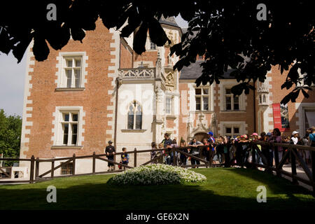 Vista del Clos Luce mansion, Leonardo da Vinci l'ultima casa in Amboise, Francia, 26 giugno 2008. Foto Stock