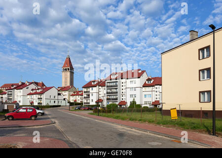 Wladyslawowo, resort costiero città in Polonia, appartamento case, condomini, edifici residenziali. Foto Stock