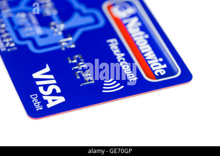 Paywave Visa Debit Card utilizzando tecnologia senza contatto per pagamento, REGNO UNITO Foto Stock