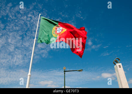 Il flag nel Parque Eduardo VII - Lisbona - Portogallo Foto Stock