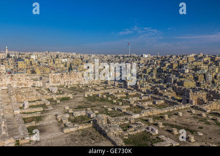 Cittadella di Amman in Giordania Foto Stock