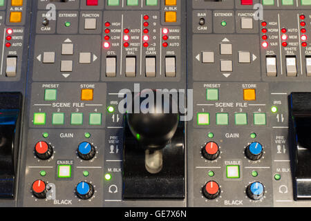 Attrezzature di pulsanti per il controllo della telecamera il pannello Foto Stock