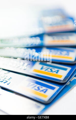 Visa carta bancaria dettaglio Foto Stock