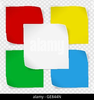Set di carta colorata adesivi Illustrazione Vettoriale