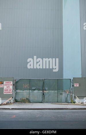 Ingresso al sito in costruzione in New York; USA; 23 settembre 2007. Foto Stock