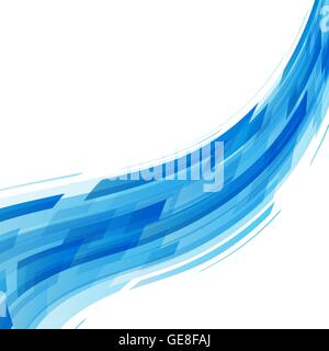 Abstract blue wave sfondo tecnologico, vettore di stock Illustrazione Vettoriale