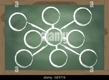 Strategia di vuoto grafico sul vettore di blackboard concetto di sfondo Illustrazione Vettoriale