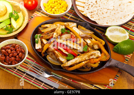 Fajitas di pollo Foto Stock