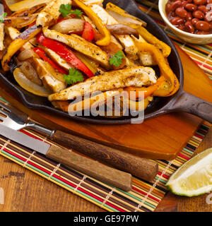 Fajitas di pollo Foto Stock