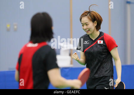 Ajinomoto National Training Centre, Tokyo, Giappone. 22 Luglio, 2016. kasumi Ishikawa (JPN), 22 luglio 2016 - Tennis da tavolo : Giappone team nazionale sessione di formazione per Rio Giochi Olimpici 2016 a Ajinomoto National Training Centre, Tokyo, Giappone. © YUTAKA AFLO/sport/Alamy Live News Foto Stock