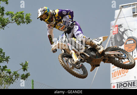 Loket, Repubblica Ceca. Il 24 luglio, 2016. Maximilian Nagl (GER) compete in MXGP Grand Prix, la prima gara, Loket, Sokolov Regione, Repubblica Ceca, Domenica, 24 luglio 2016. © Pavel Nemecek/CTK foto/Alamy Live News Foto Stock