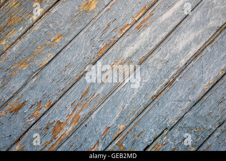 Vecchio weathered legno grigio Sfondo tavoloni in corrispondenza di un angolo Foto Stock