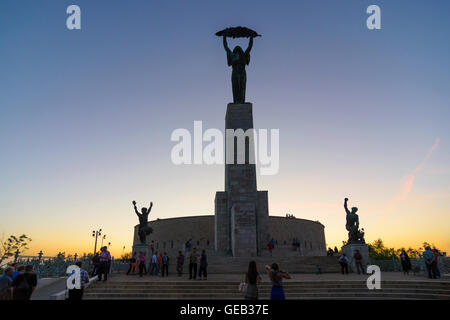 Budapest: Statua della Libertà sulla collina Gellert, Ungheria, Budapest, Foto Stock