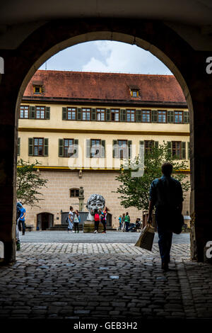 Città vecchia di Tübingen, castello Hohentübingen, parte dell'Università, Museo antiche culture, Baden-Württenberg, Foto Stock