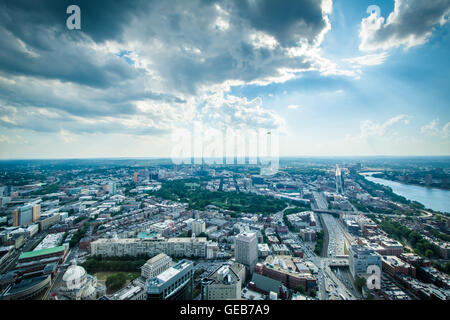 Vista di Back Bay di Boston, Massachusetts. Foto Stock
