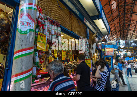 Budapest: Mercato Centrale, shop, negozi, Ungheria, Budapest, Foto Stock