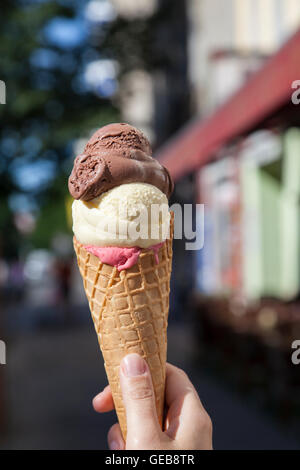 Il gelato in estate Foto Stock
