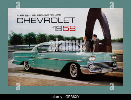 CHEVROLET 1958 poster campagna pubblicitaria per Chevrolet Bel Air Impala Foto Stock